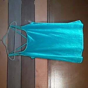 Vintage Large Expressions By California Dynasty Aqua Velour Sexy Lingerie